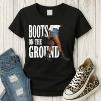 Boots On The Ground  Cowgirl Melanin  Women's T-Shirt thumb 3