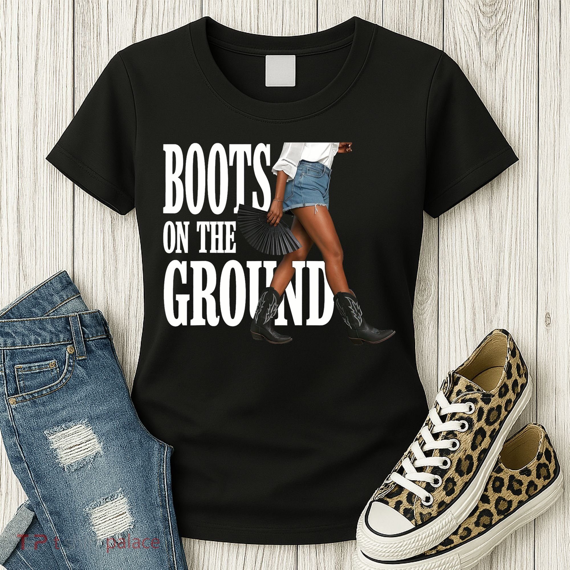 Boots On The Ground  Cowgirl Melanin  Women's T-Shirt