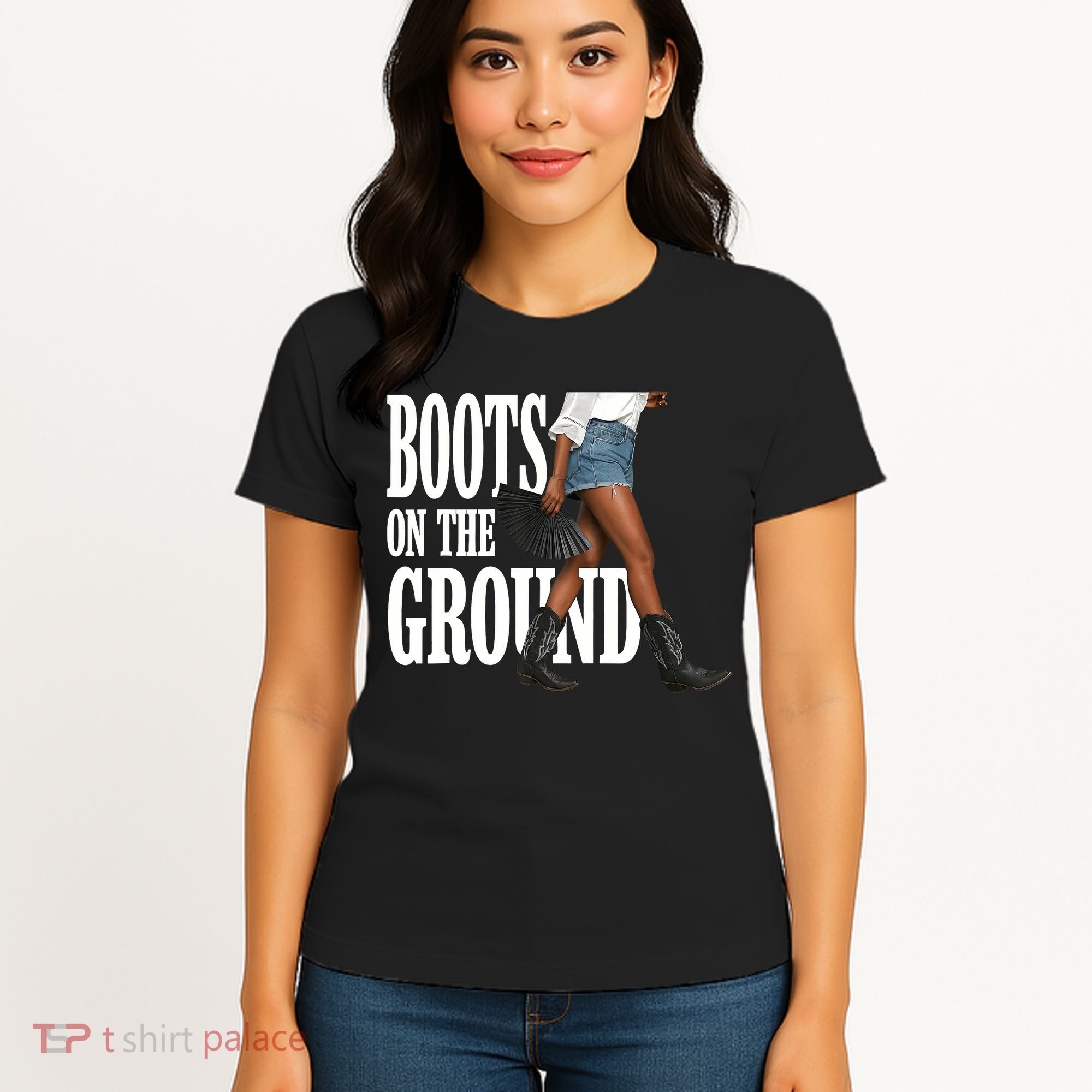Boots On The Ground  Cowgirl Melanin  Women's T-Shirt