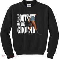 Boots On The Ground  Cowgirl Melanin  Kids Sweatshirt thumb 0