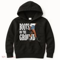 Boots On The Ground  Cowgirl Melanin  Kids Hoodie thumb 0