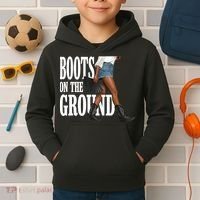 Boots On The Ground  Cowgirl Melanin  Kids Hoodie thumb 2