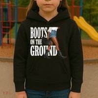 Boots On The Ground  Cowgirl Melanin  Kids Hoodie thumb 3