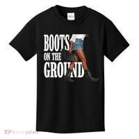 Boots On The Ground  Cowgirl Melanin  Kids T-Shirt thumb 0