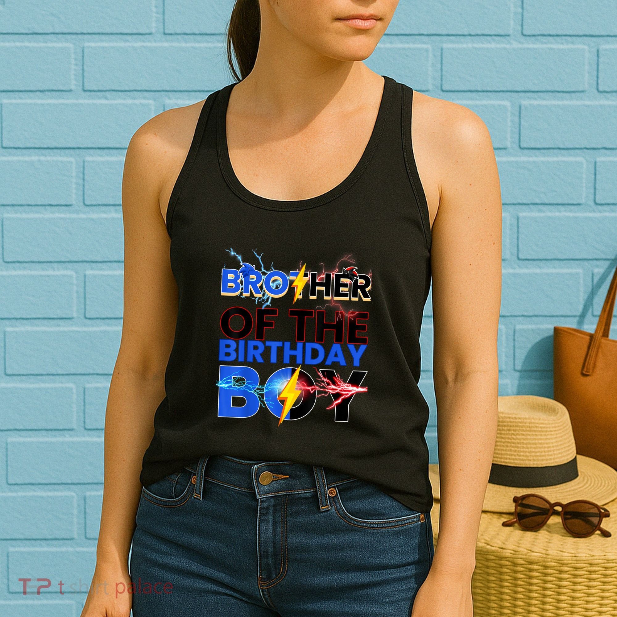 Brother Of The Birthday Boy Hedgehog Family Party Women's Tank Top