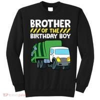 Brother Of The Birthday Garbage Truck Birthday Party Sweatshirt thumb 0