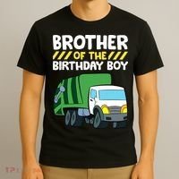 Brother Of The Birthday Garbage Truck Birthday Party T-Shirt thumb 3