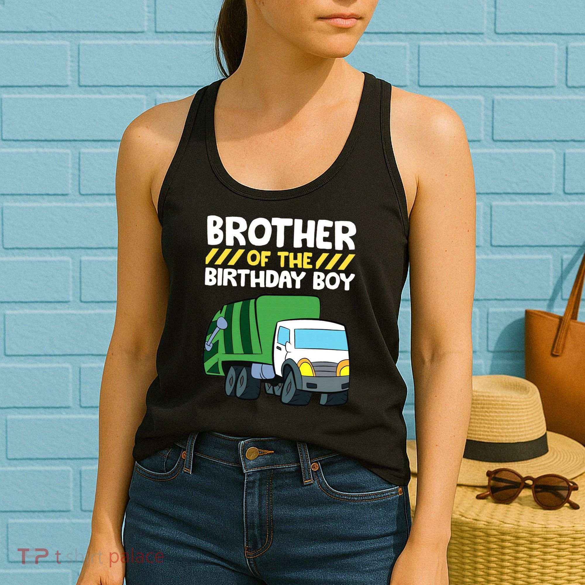 Brother Of The Birthday Garbage Truck Birthday Party Women's Tank Top