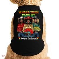 Boots On The Ground Juneteenth Cowgirl Where Them Fans At  Doggie Tank thumb 0