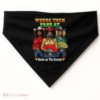 Boots On The Ground Juneteenth Cowgirl Where Them Fans At  USA-Made Doggie Bandana thumb 0