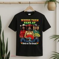 Boots On The Ground Juneteenth Cowgirl Where Them Fans At  T-Shirt thumb 2