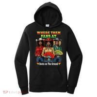 Boots On The Ground Juneteenth Cowgirl Where Them Fans At  Women's Hoodie thumb 0