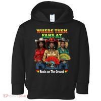 Boots On The Ground Juneteenth Cowgirl Where Them Fans At  Toddler Hoodie thumb 0