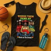 Boots On The Ground Juneteenth Cowgirl Where Them Fans At  Tank Top thumb 4