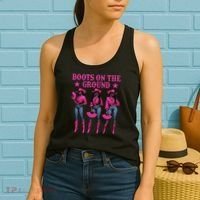 Boots On The Ground Western Southern Melanin Black Cowgirl Women's Tank Top thumb 2