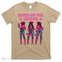 Boots On The Ground Western Southern Melanin Black Cowgirl T-Shirt thumb 0