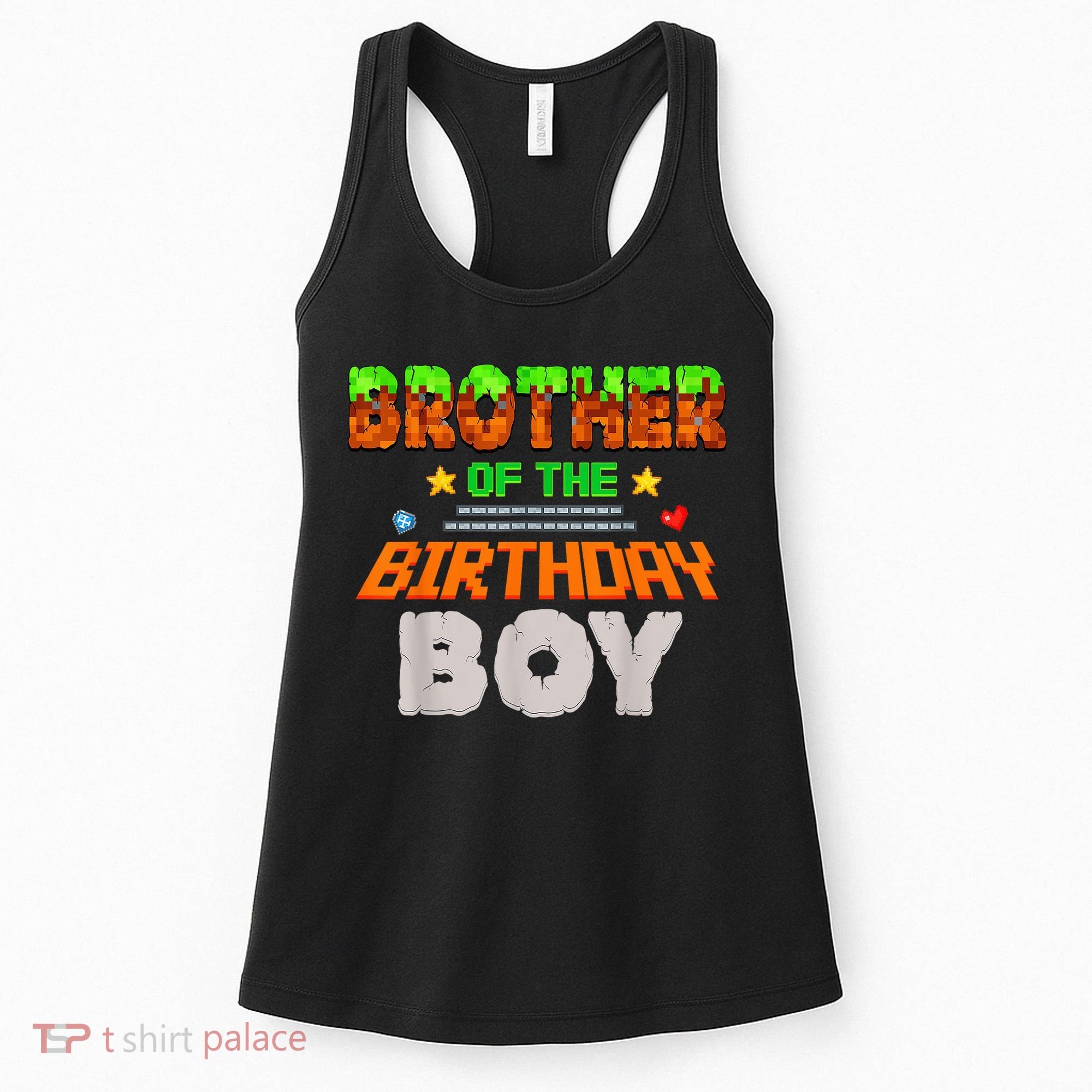 Brother Of The Birthday Boy Video Gamer Pixel Number Women's Tank Top