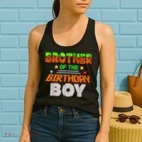 Brother Of The Birthday Boy Video Gamer Pixel Number Women's Tank Top thumb 2