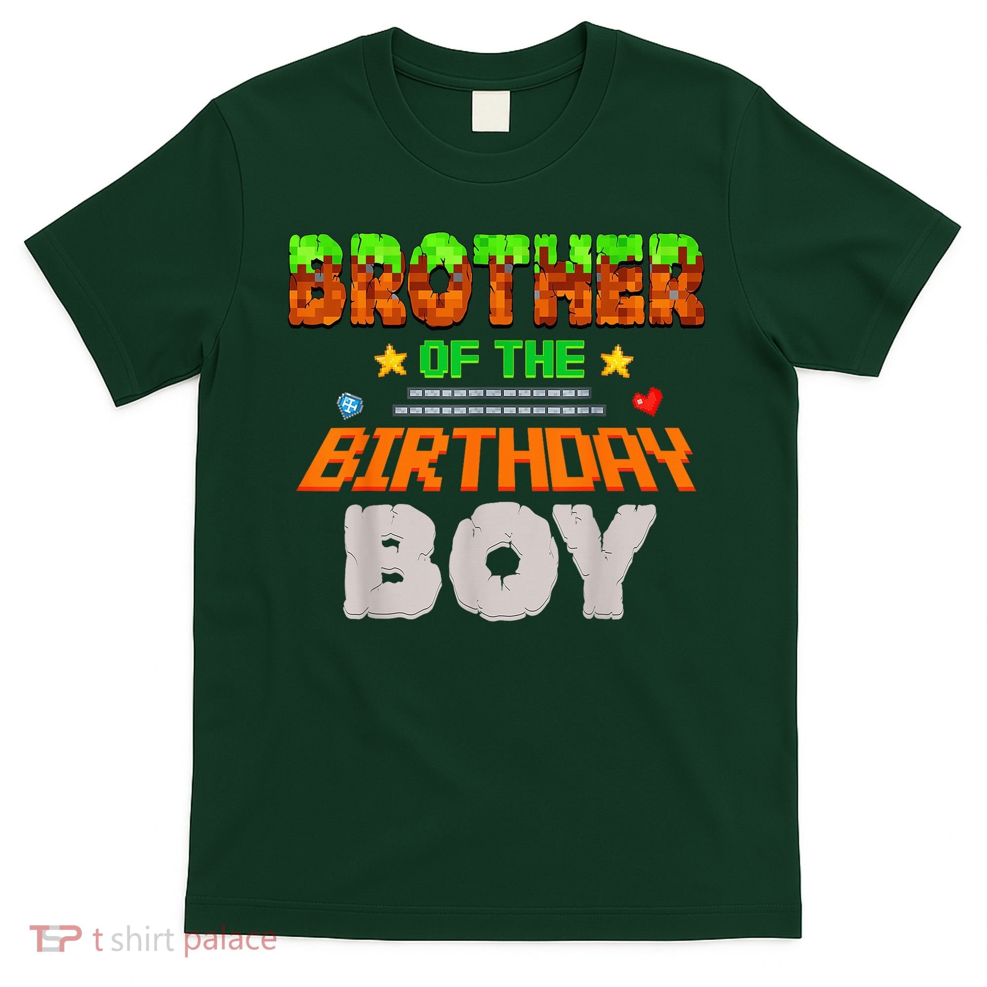 Brother Of The Birthday Boy Video Gamer Pixel Number T-Shirt