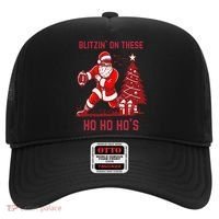 Blitzing On These Ho Ho Ho's Funny Santa Football Christmas  Hat thumb 0