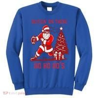 Blitzing On These Ho Ho Ho's Funny Santa Football Christmas  Sweatshirt thumb 0