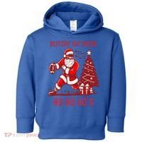 Blitzing On These Ho Ho Ho's Funny Santa Football Christmas  Toddler Hoodie thumb 0