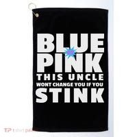 Blue Or This Uncle Wont Change You If You Stink Golf Towel thumb 0