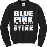 Blue Or This Uncle Wont Change You If You Stink Kids Sweatshirt thumb 0