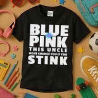 Blue Or This Uncle Wont Change You If You Stink Kids T-Shirt thumb 3