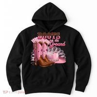 Boots On The Ground, Cowgirl Linedance, Boot Cowboy Western Hoodie thumb 0