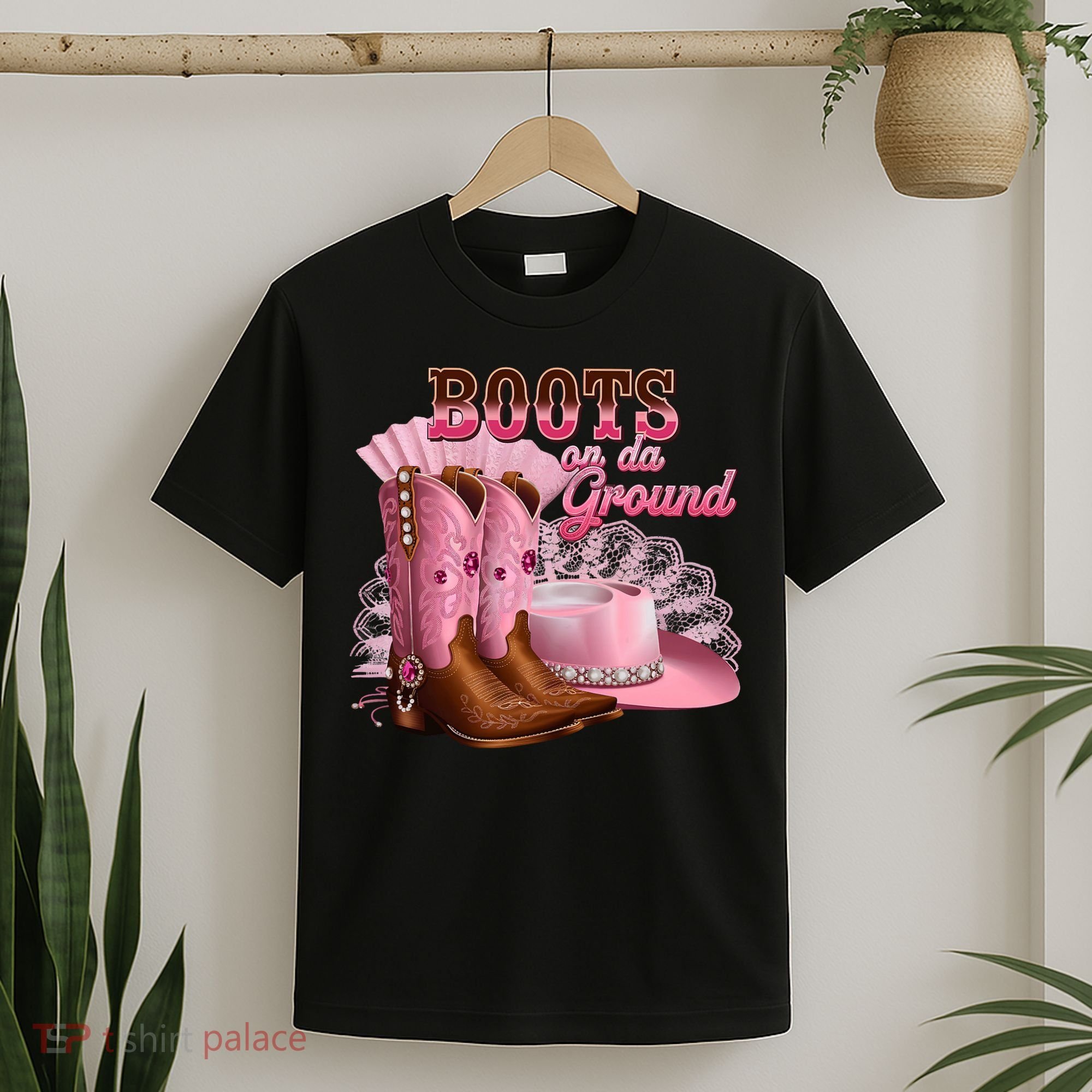 Boots On The Ground, Cowgirl Linedance, Boot Cowboy Western T-Shirt