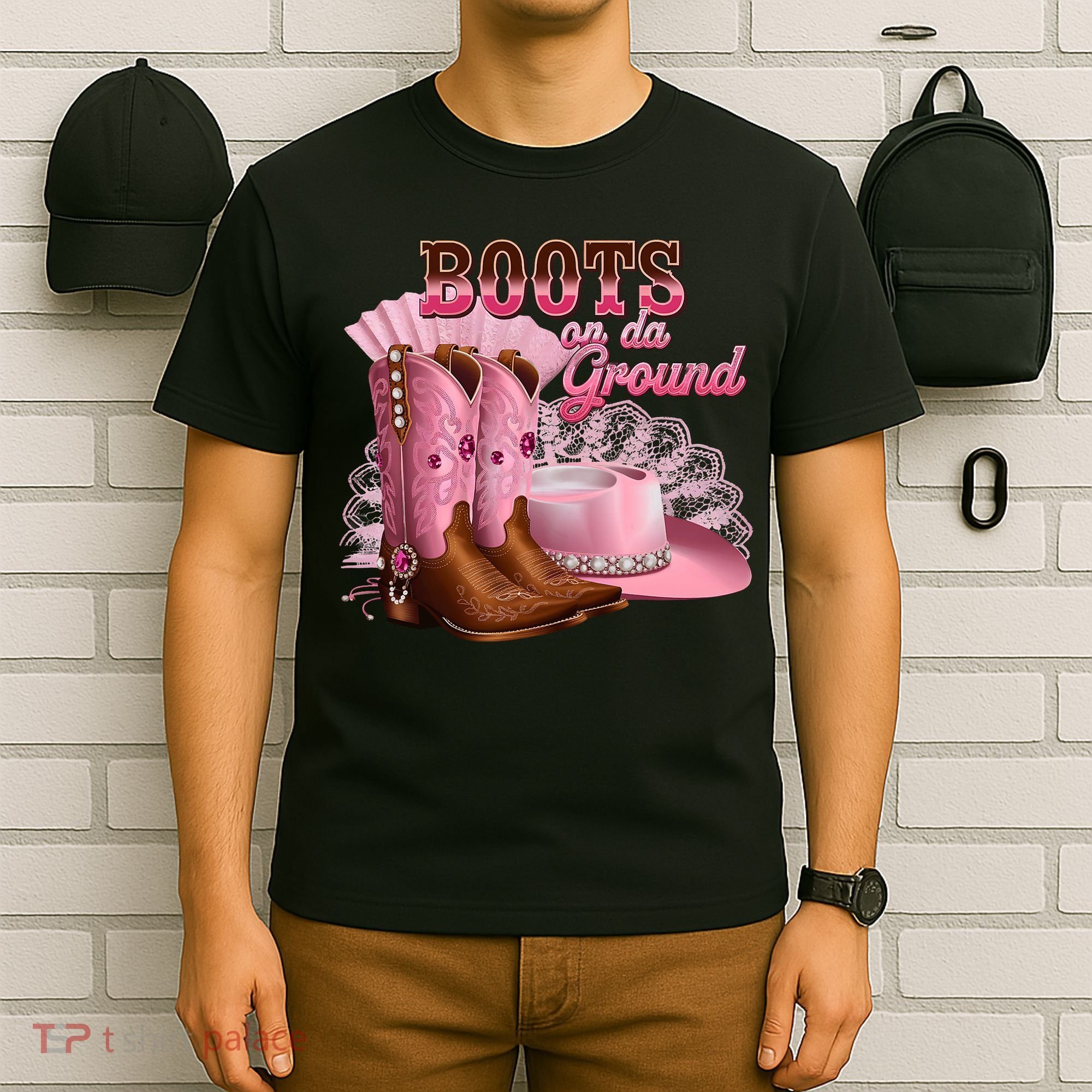 Boots On The Ground, Cowgirl Linedance, Boot Cowboy Western T-Shirt