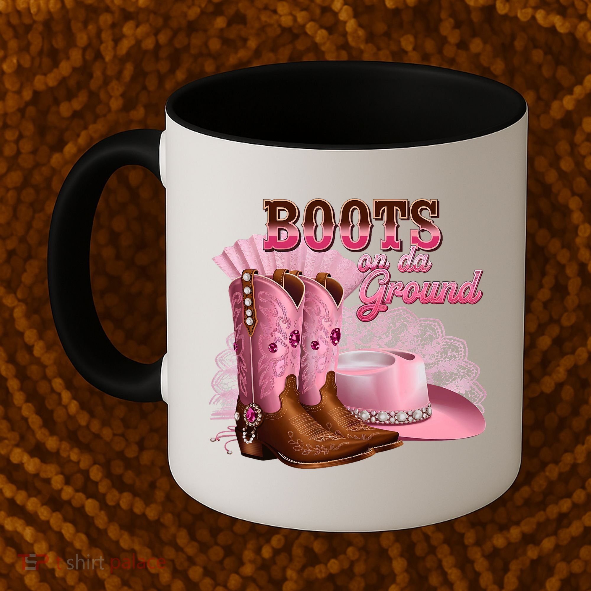 Boots On The Ground, Cowgirl Linedance, Boot Cowboy Western Coffee Mug