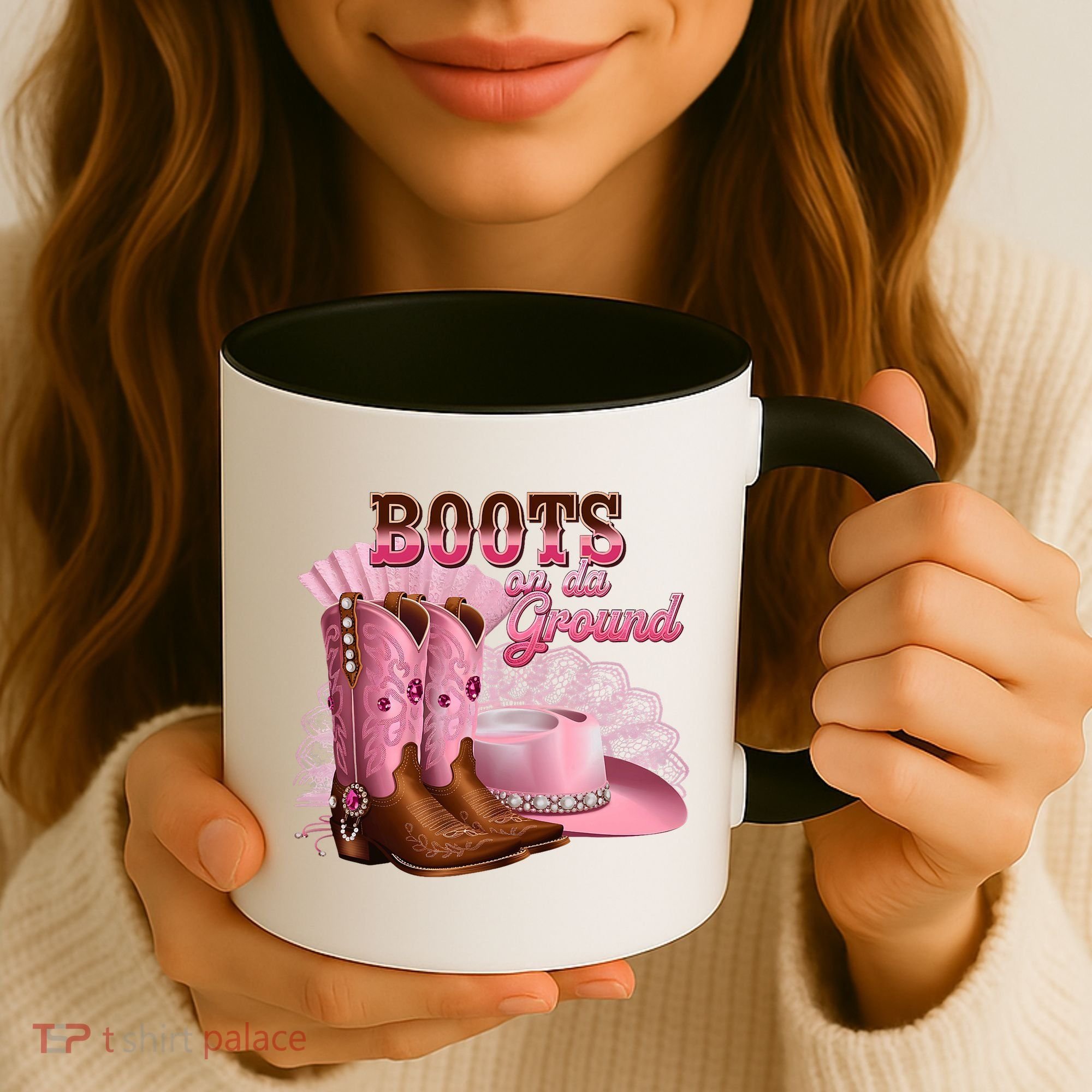 Boots On The Ground, Cowgirl Linedance, Boot Cowboy Western Coffee Mug