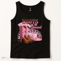 Boots On The Ground, Cowgirl Linedance, Boot Cowboy Western Tank Top thumb 2