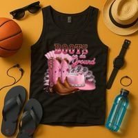 Boots On The Ground, Cowgirl Linedance, Boot Cowboy Western Tank Top thumb 4