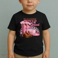 Boots On The Ground, Cowgirl Linedance, Boot Cowboy Western Toddler T-Shirt thumb 2