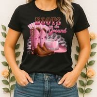 Boots On The Ground, Cowgirl Linedance, Boot Cowboy Western Women's T-Shirt thumb 2