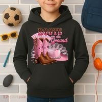 Boots On The Ground, Cowgirl Linedance, Boot Cowboy Western Kids Hoodie thumb 2