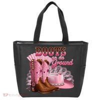 Boots On The Ground, Cowgirl Linedance, Boot Cowboy Western Tote Bag thumb 0
