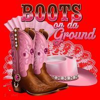 Boots On The Ground, Cowgirl Linedance, Boot Cowboy Western Santa Hat thumb 1