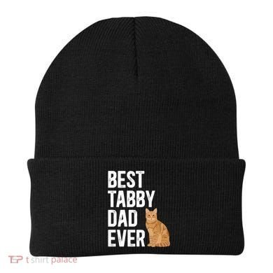 Best Orange Tabby Cat Dad Ever Orange Tabby Cat Owner Gift Beanie