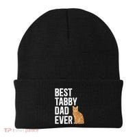 Best Orange Tabby Cat Dad Ever Orange Tabby Cat Owner Gift Beanie thumb 0