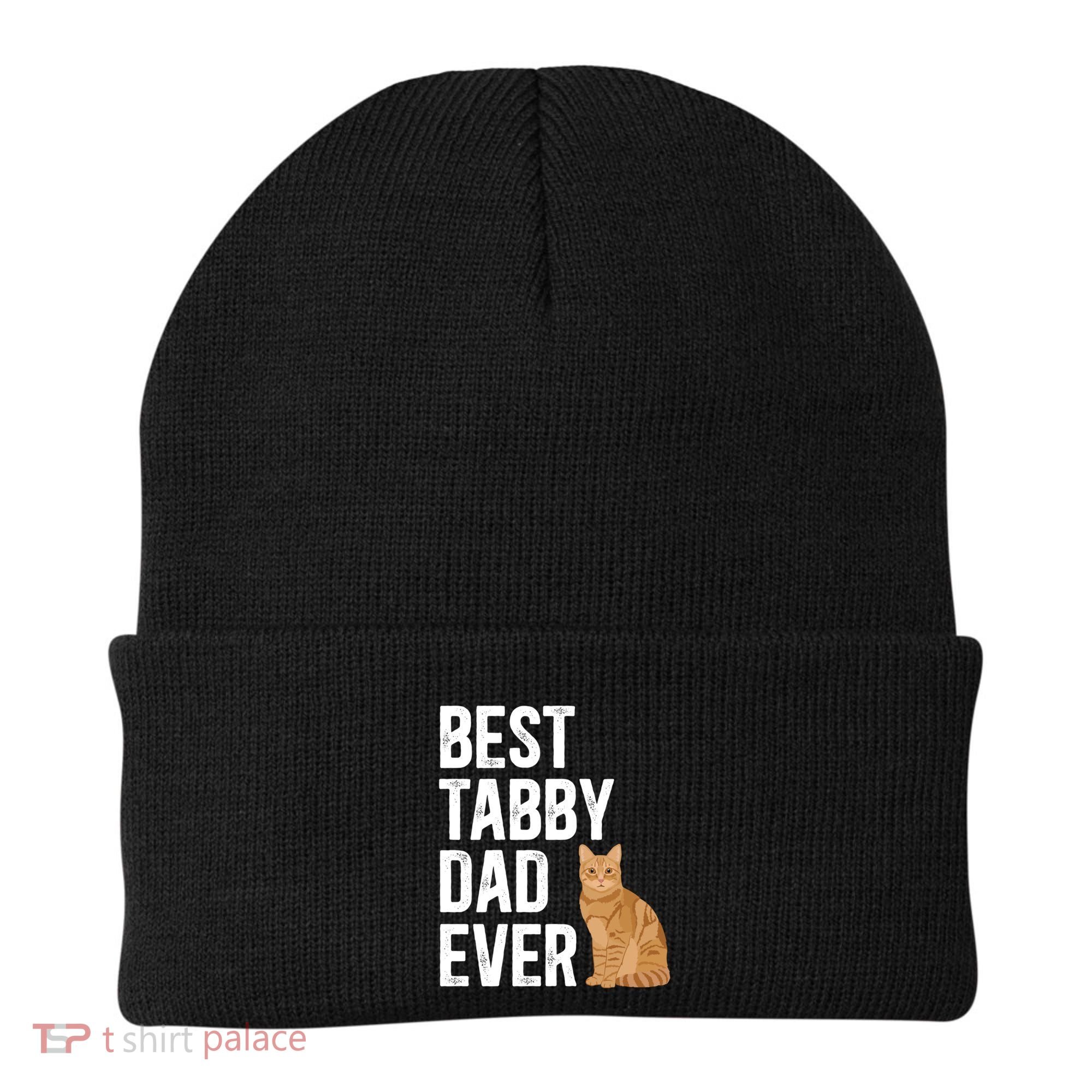 Best Orange Tabby Cat Dad Ever Orange Tabby Cat Owner Gift Beanie