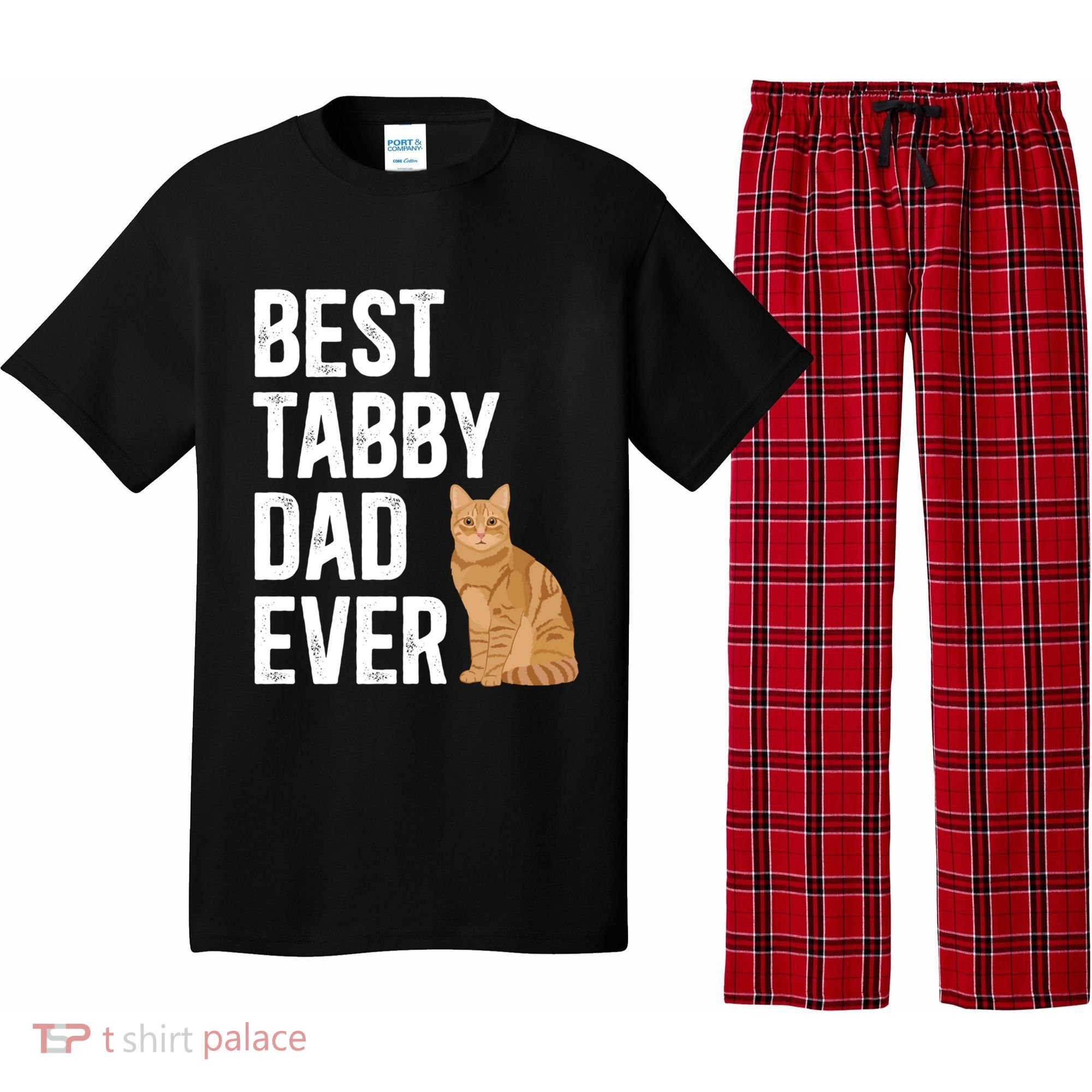 Best Orange Tabby Cat Dad Ever Orange Tabby Cat Owner Gift Pajama Set