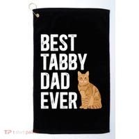 Best Orange Tabby Cat Dad Ever Orange Tabby Cat Owner Gift Golf Towel thumb 0