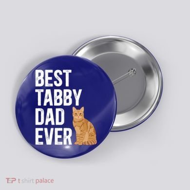 Best Orange Tabby Cat Dad Ever Orange Tabby Cat Owner Gift Button