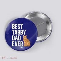 Best Orange Tabby Cat Dad Ever Orange Tabby Cat Owner Gift Button thumb 0