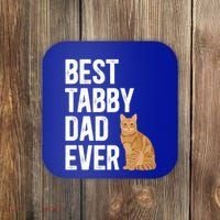 Best Orange Tabby Cat Dad Ever Orange Tabby Cat Owner Gift Coaster thumb 0