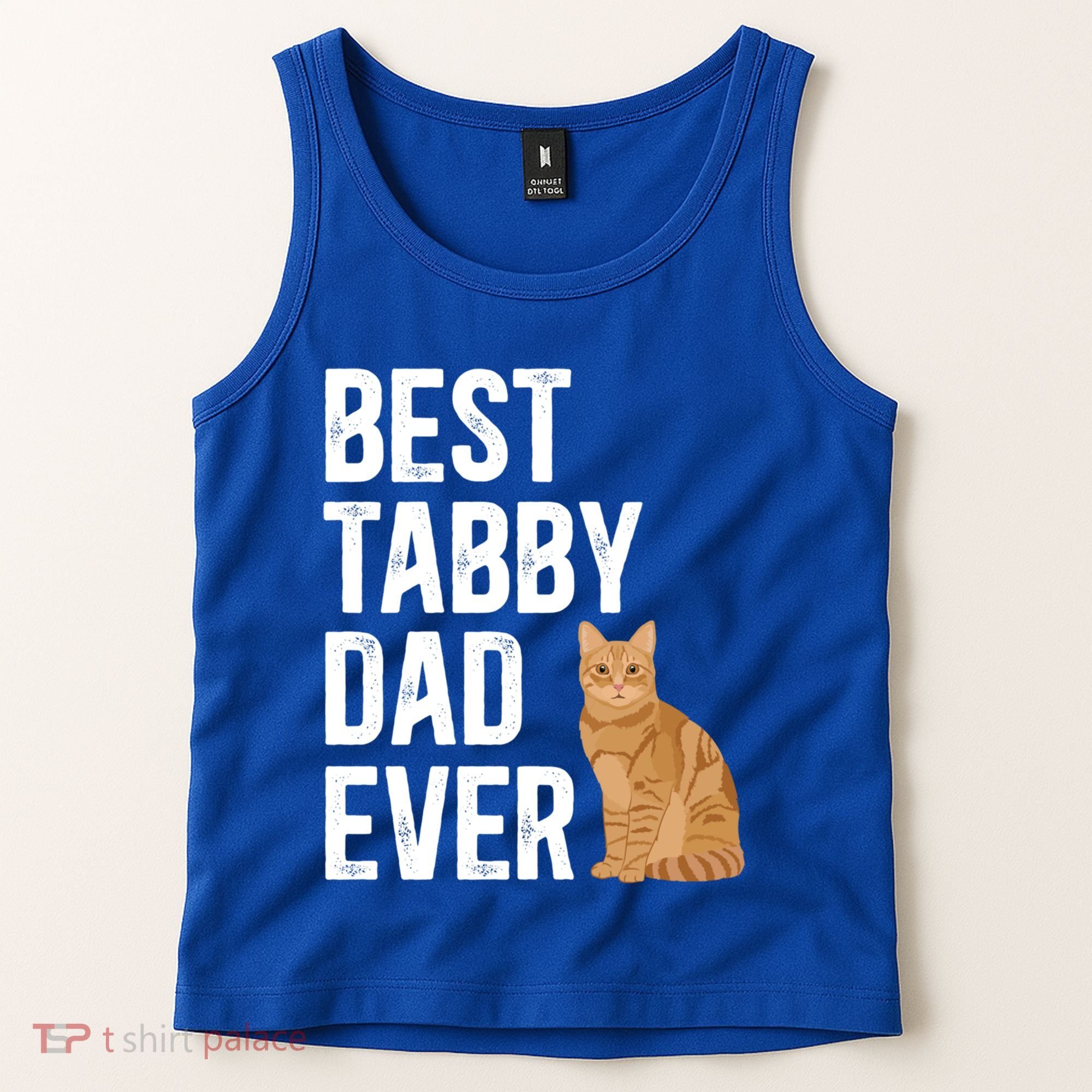 Best Orange Tabby Cat Dad Ever Orange Tabby Cat Owner Gift Tank Top